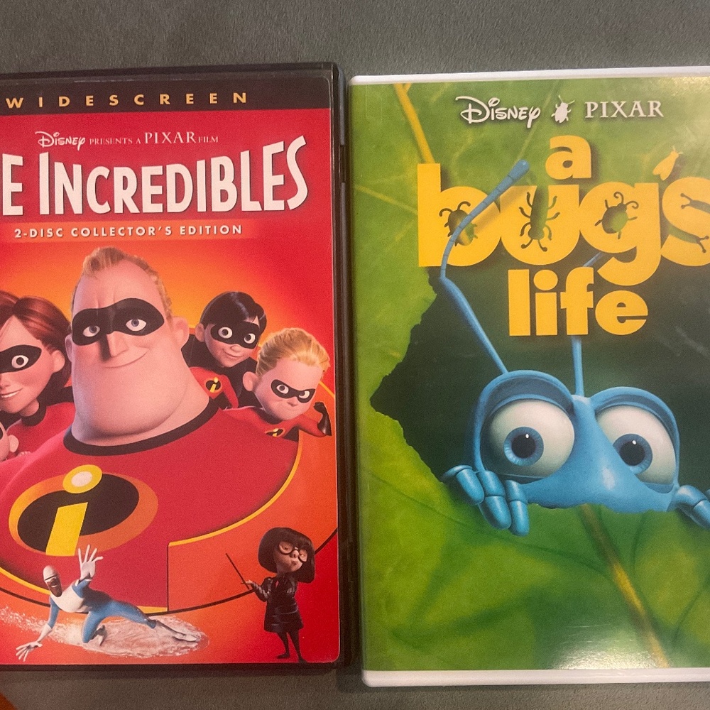 Family friendly DVDs - quality guaranteed - watched only once - PIXAR +